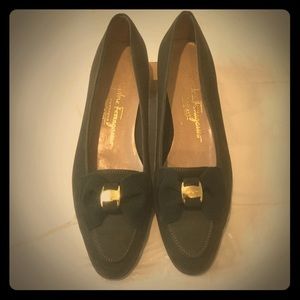 Lady’s flat Ferragamo shoes
